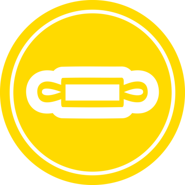 bir insan tarafından çizilmiş yuvarlak iğne simgesi sembolü