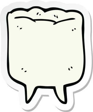 Bir insan tarafından çizilmiş çizgi film dişinin çıkartması.