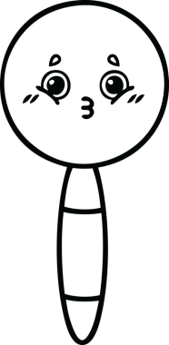 Bir insan tarafından çizilmiş bir büyüteç çizgi çizimi