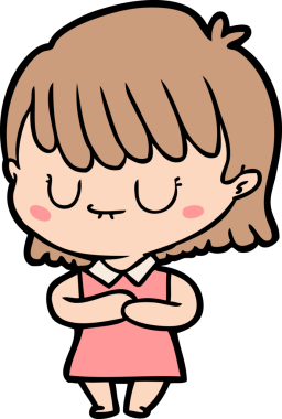 Bir insan tarafından çizilmiş karikatür kadın.