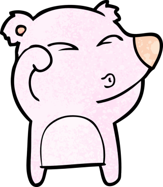 Bir insan tarafından çizilmiş yorgun ayı gözleri.