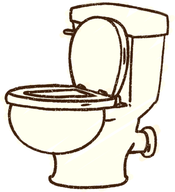 Bir insan tarafından çizilmiş tuvalet tebeşiri.