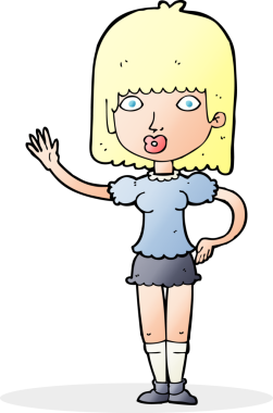 Bir insan tarafından çizilmiş karikatür kadın.