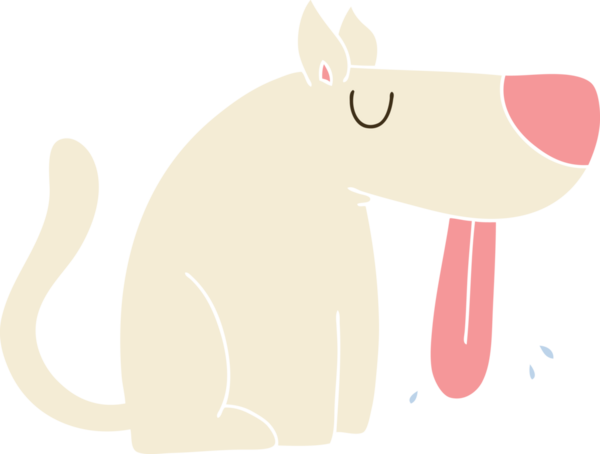 Bir insan tarafından çizilmiş tuhaf bir çizgi film köpeği.