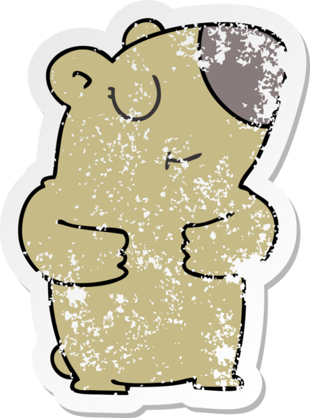 Bir insan tarafından çizilmiş garip bir el çiziminin sıkıntılı çıkartması.