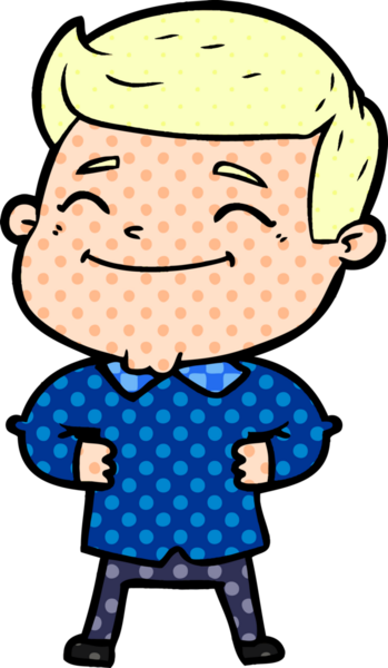 Bir insan tarafından çizilmiş mutlu çizgi film adamı.