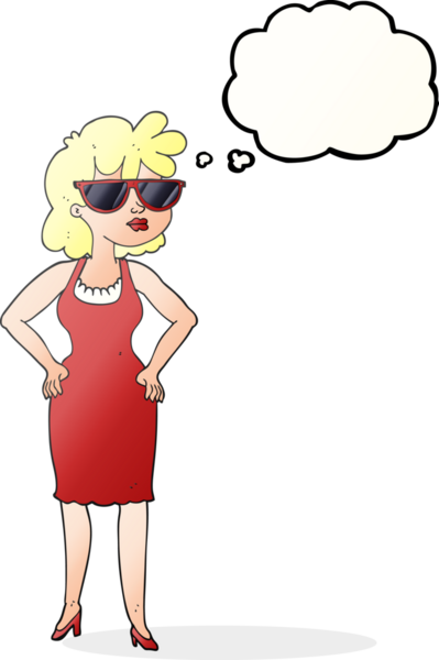 Bir insan tarafından çizilmiş güneş gözlüğü takan serbest çizim baloncuk kadın.