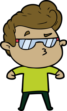 Bir insan tarafından çizilmiş havalı bir çizgi film.