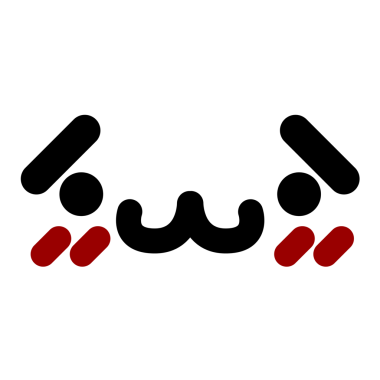 Bir insan tarafından çizilmiş utangaç bir hayvan yüzü simgesi