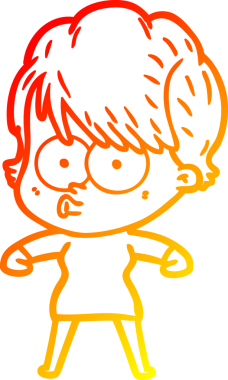 Bir insan tarafından çizilmiş bir karikatür kadın çizimi