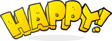 Bir insan tarafından çizilmiş serbest çizim mutlu metin sembolü