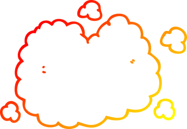 Bir insan tarafından çizilmiş çizgi film dumanı çizimi.