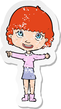 Bir insan tarafından çizilmiş mutlu bir karikatürün gerilimli çıkartması.