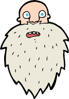 Bir insan tarafından çizilmiş sakallı bir adam.