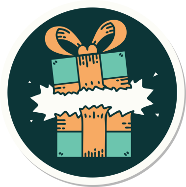 Bir insan tarafından çizilmiş geleneksel stil dövme çıkartması.