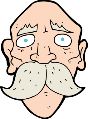 bir insan tarafından çizilmiş üzgün yaşlı adam çizgi filmi