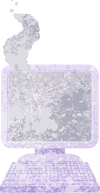 Bir insan tarafından çizilmiş bozuk bilgisayar grafik vektör illüstrasyon simgesi