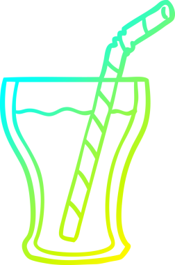 Bir insanın çizdiği bir bardak kolayı soğuk gradyan çizgisi.