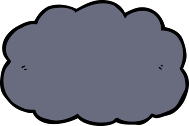 bir insan tarafından çizilmiş karikatür bulutu