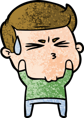 Bir insan tarafından çizilmiş, hayal kırıklığına uğramış bir adam.