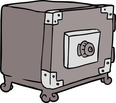 bir insan tarafından çizilmiş geleneksel bir kasa.