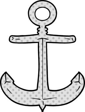 bir insan tarafından çizilmiş karikatür çapası