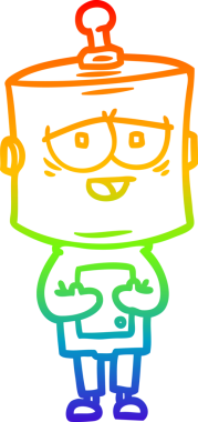 gökkuşağı gradyan çizgisi bir insan tarafından çizilmiş robot çizgi