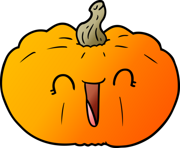 Bir insan tarafından çizilmiş bir balkabağı.