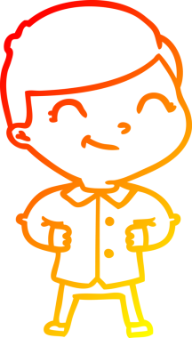 İnsan tarafından çizilmiş kalçaları olan bir çizgi film çocuğunun sıcak çizgi çizimi.