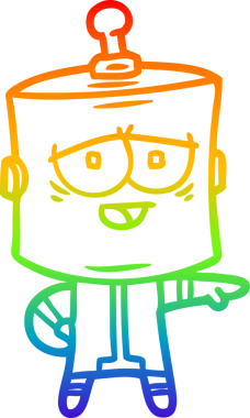 gökkuşağı gradyan çizgisi bir insan tarafından çizilmiş robot çizgi