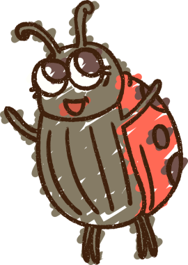 Uğur böceği Tebeşiri Bir insan tarafından çizilmiş