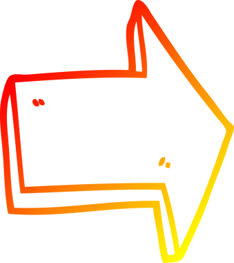 Bir insan tarafından çizilmiş bir çizgi filmin sıcak gradyan çizimi