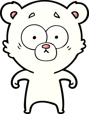 Bir insan tarafından çizilmiş kutup ayısı karikatürü