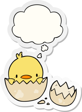 Düşünce baloncuğu insan tarafından çizilmiş bir çıkartma olan karikatür hatunu.