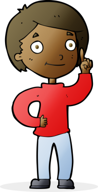 Bir insan tarafından çizilmiş bir fikri olan çizgi film çocuğu.