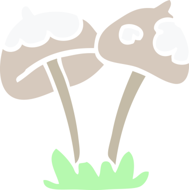 Bir insan tarafından çizilmiş karalama mantarı.