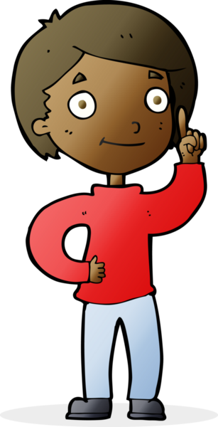 Bir insan tarafından çizilmiş bir fikri olan çizgi film çocuğu.