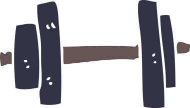 Bir insan tarafından çizilmiş karalama spor ağırlıkları.