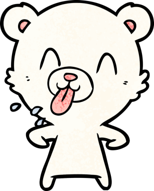 Bir insan tarafından çizilmiş kutup ayısı karikatürü