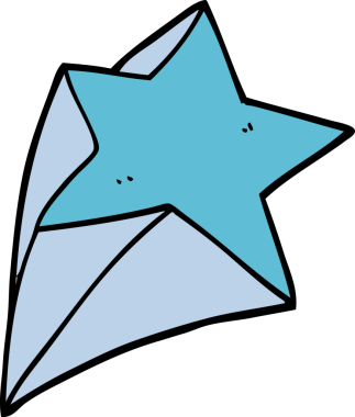 Bir insan tarafından çizilmiş karalama yıldızları.