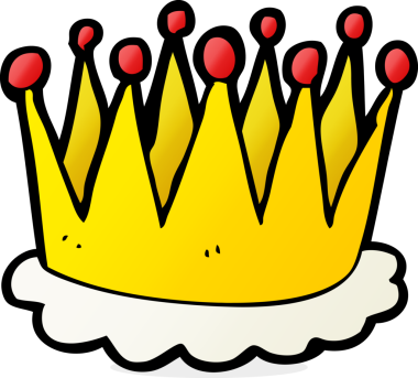 Bir insan tarafından çizilmiş serbest çizgi film tacı.