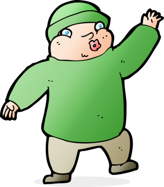 Bir insan tarafından çizilmiş şapkalı bir adam.