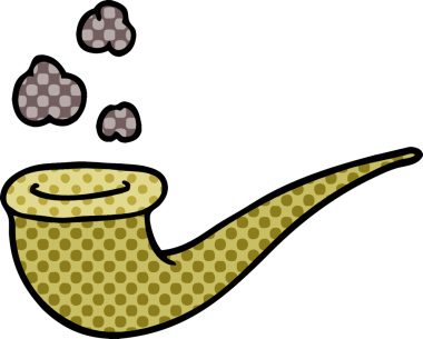 Bir insan tarafından çizilmiş sigara piposu.