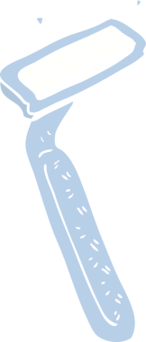 Bir insan tarafından çizilmiş jiletin düz renk çizimi