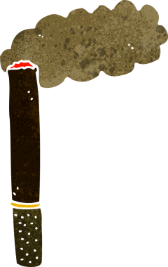 Bir insan tarafından çizilmiş bir puro.