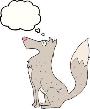 Bir insan tarafından çizilmiş serbest çizim baloncuk çizgi film kurdu.