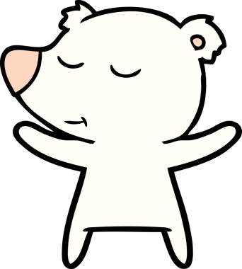 Bir insan tarafından çizilmiş kutup ayısı karikatürü