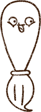 Bir insan tarafından çizilmiş Boya Fırçası Kömürü