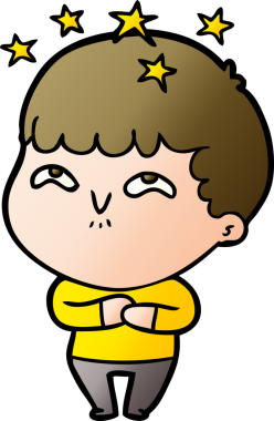 çizgi film bir insan tarafından çizilmiş hayret verici çocuk.