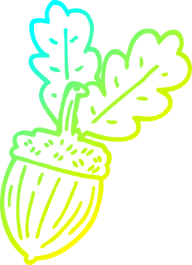 Bir insan tarafından çizilmiş bir palamut karikatürü.